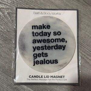 Bath & Body Works Gray Candle Lid Magnet
